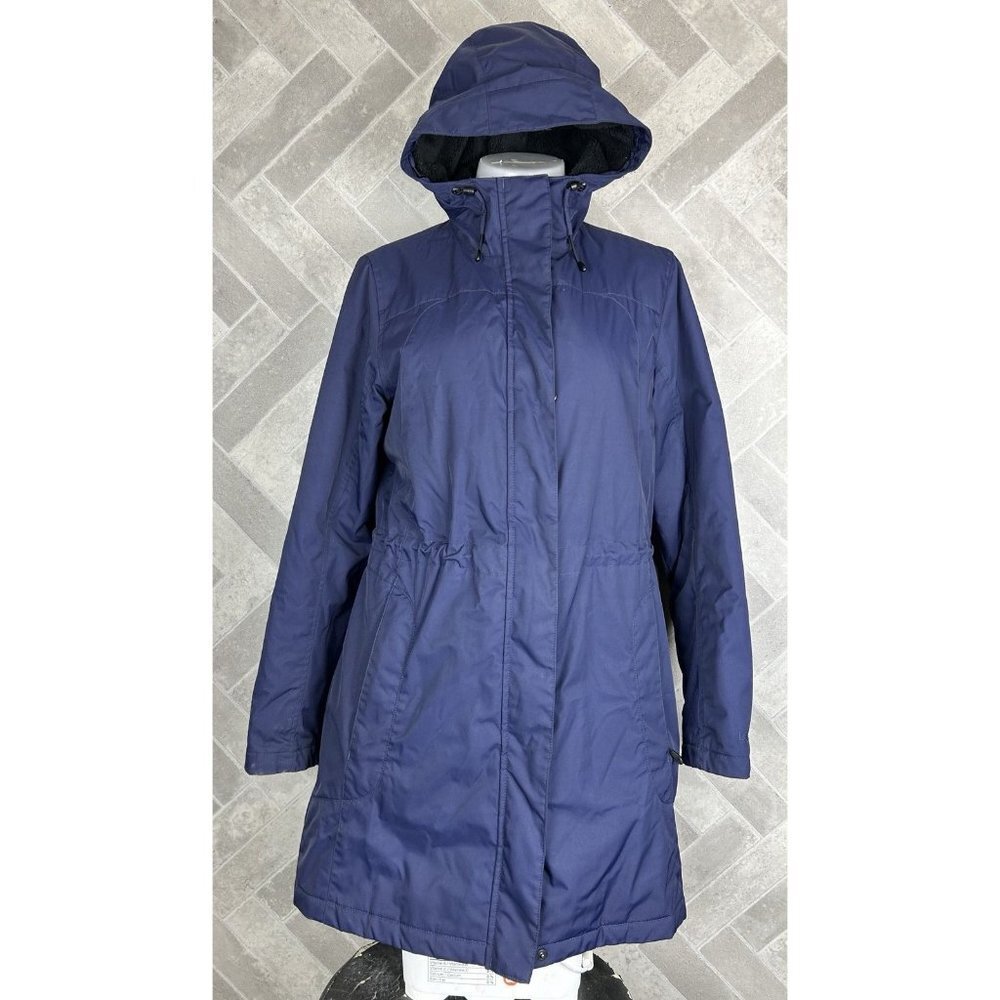 LL BEAN WOMEN'S CLASSIC NAVYBLUE WINTER COAT PARKA DRAWSTRING WAIST Size XS